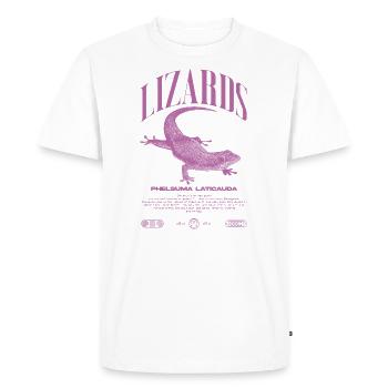 Phelsuma laticauda jour Gecko gardien de lézard - T-shirt Premium bio Homme - blanc - Devant - Nico (187cm)