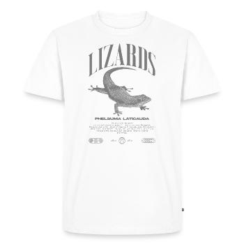Phelsuma laticauda jour Gecko gardien de lézard - T-shirt Premium bio Homme - blanc - Devant - Nico (187cm)