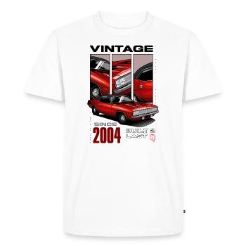 Je ne suis pas vieux Je suis Voiture classique vintage Né en 2004 - T-shirt Premium bio Homme - blanc - Devant - Nico (187cm)