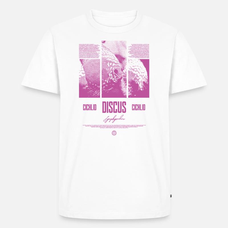 Discus Cichlidé Aquarium Fish Keeper - T-shirt Premium bio Homme - blanc