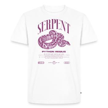 Ball Python Modern Reptile Keeper Streetwear - Men's Premium Organic T-Shirt - white - Front - Nico (187cm)