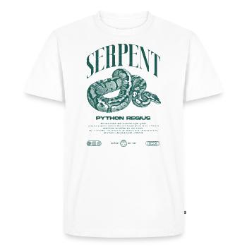 Ball Python Modern Reptile Keeper Streetwear - Men's Premium Organic T-Shirt - white - Front - Nico (187cm)
