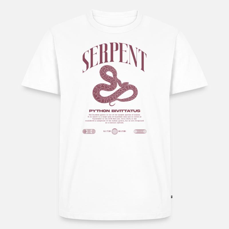 Burmesische Python Moderne Reptilienhalter Streetwear - Männer Premium Bio T-Shirt - Weiß