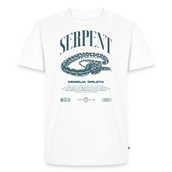 Carpet Python Modern Reptile Keeper Streetwear - Men's Premium Organic T-Shirt - white - Front - Nico (187cm)