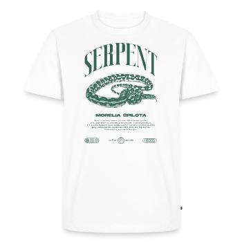 Carpet Python Modern Reptile Keeper Streetwear - Men's Premium Organic T-Shirt - white - Front - Nico (187cm)