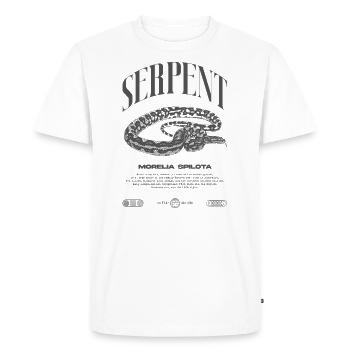 Carpet Python Modern Reptile Keeper Streetwear - Men's Premium Organic T-Shirt - white - Front - Nico (187cm)