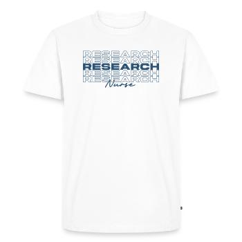 Infirmière de recherche Infirmières médicales élégantes - T-shirt Premium bio Homme - blanc - Devant - Nico (187cm)