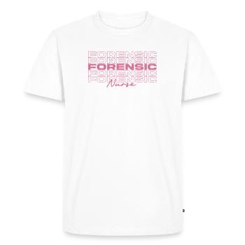 Forensic Nurse Medical Nurses Stylish - Men's Premium Organic T-Shirt - white - Front - Nico (187cm)
