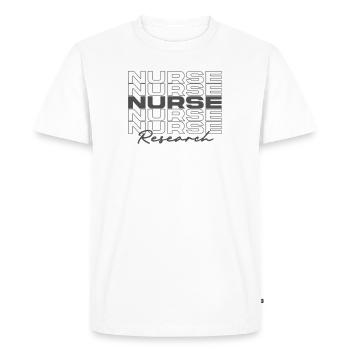 Infirmière de recherche Infirmières médicales élégantes - T-shirt Premium bio Homme - blanc - Devant - Nico (187cm)