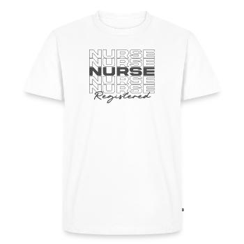 Registered Nurse Medical Nurses Stylish - Men's Premium Organic T-Shirt - white - Front - Nico (187cm)