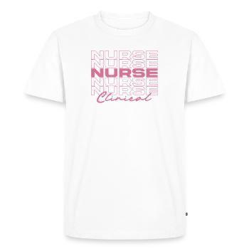 Infirmière clinicienne Infirmières médicales élégantes - T-shirt Premium bio Homme - blanc - Devant - Nico (187cm)