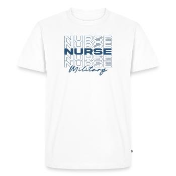 Infirmière militaire Infirmières médicales élégantes - T-shirt Premium bio Homme - blanc - Devant - Nico (187cm)