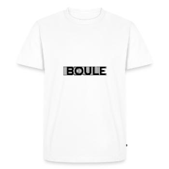 Boule Boccia Typography Minimalist Hobby - Men's Premium Organic T-Shirt - white - Front - Nico (187cm)