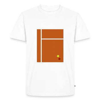 Tennis Illustration 2D Flat Minimalism Design - Men's Premium Organic T-Shirt - white - Front - Nico (187cm)