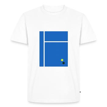 Tennis Illustration 2D Minimalism Tennis Court - Men's Premium Organic T-Shirt - white - Front - Nico (187cm)