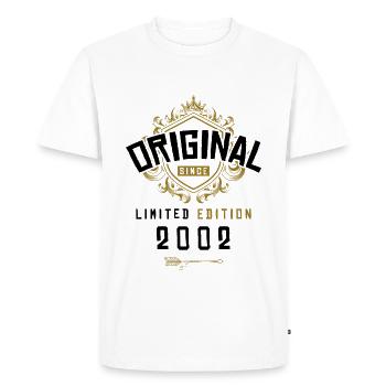 2002 Anniversaire en édition limitée - T-shirt Premium bio Homme - blanc - Devant - Nico (187cm)