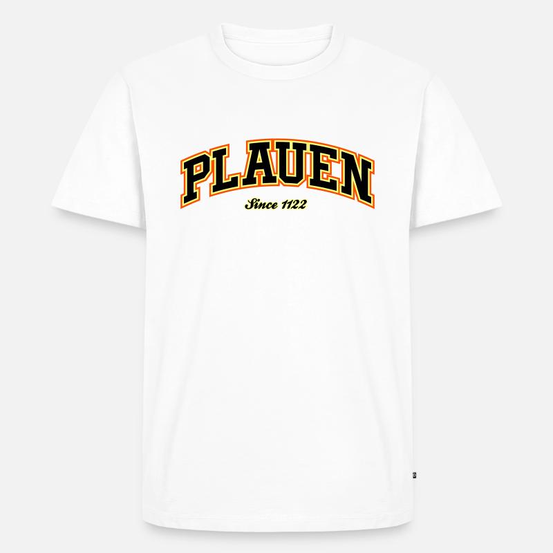Plauen - Männer Premium Bio T-Shirt - Weiß