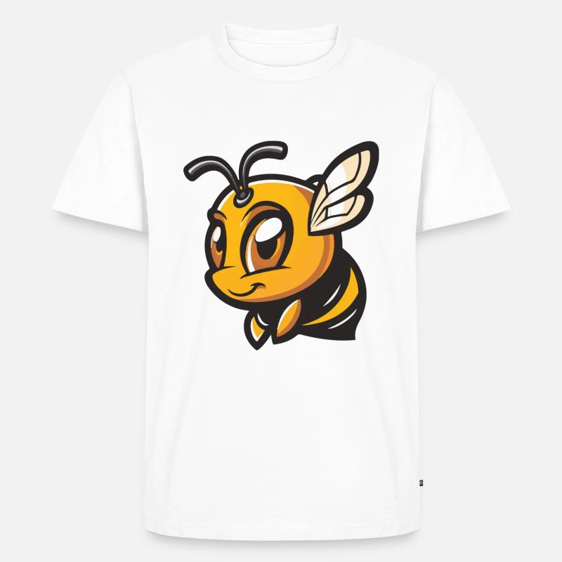 Biene Comic - Männer Premium Bio T-Shirt - Weiß