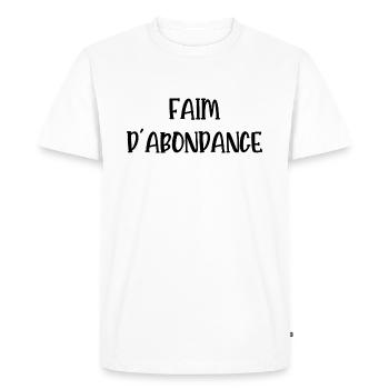faim d'abondance - T-shirt Premium bio Homme - blanc - Devant - Nico (187cm)