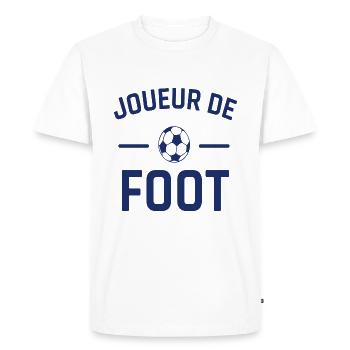 Joueur de foot humour football cadeau footballeur - T-shirt Premium bio Homme - blanc - Devant - Nico (187cm)