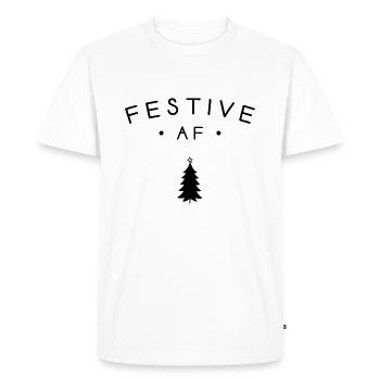 AF festif - T-shirt Premium bio Homme - blanc - Devant - Nico (187cm)