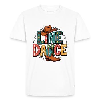 La danse en ligne : mon hobby - ma passion - mon truc - T-shirt Premium bio Homme - blanc - Devant - Nico (187cm)