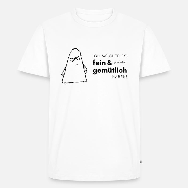 Wrongman fein &gemütlich - Männer Premium Bio T-Shirt - Weiß