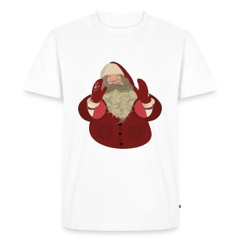 Père Noël - T-shirt Premium bio Homme - blanc - Devant - Nico (187cm)