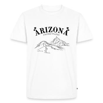 Arizona - Phoenix - United States - USA - Men's Premium Organic T-Shirt - white - Front - Nico (187cm)