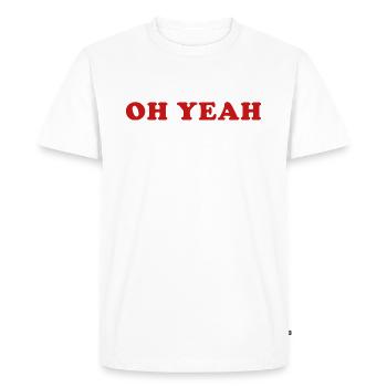 Oh oui citation Oh oui - T-shirt Premium bio Homme - blanc - Devant - Nico (187cm)