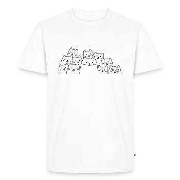 A group of crazy cats - Men's Premium Organic T-Shirt - white - Front - Nico (187cm)