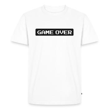 Game Over - Video Games - Men's Premium Organic T-Shirt - white - Front - Nico (187cm)