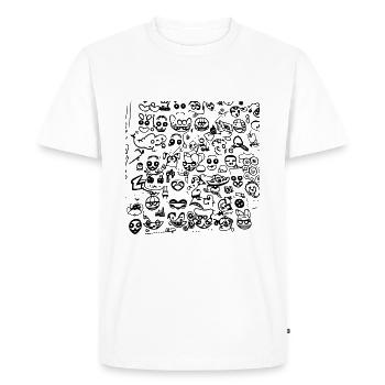 doodle - Men's Premium Organic T-Shirt - white - Front - Nico (187cm)