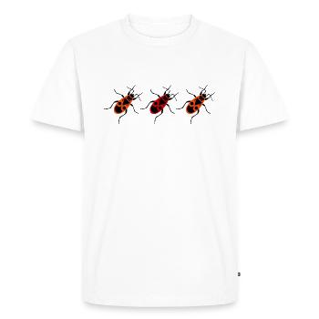 three firebugs in a row - Men's Premium Organic T-Shirt - white - Front - Nico (187cm)