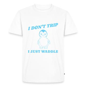 Je ne trébuche pas, je me dandine juste en cadeau - T-shirt Premium bio Homme - blanc - Devant - Nico (187cm)