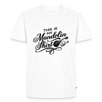 Mandolin Musician Music Instrument Folk Music - Men's Premium Organic T-Shirt - white - Front - Nico (187cm)