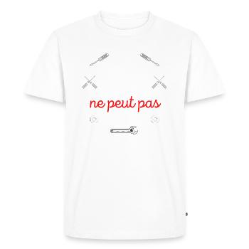 Humour papy bricoleur-idée cadeau grand père - T-shirt Premium bio Homme - blanc - Devant - Nico (187cm)