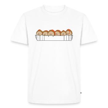 Currywurst - Men's Premium Organic T-Shirt - white - Front - Nico (187cm)