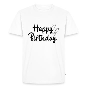 Happy birthday - Men's Premium Organic T-Shirt - white - Front - Nico (187cm)