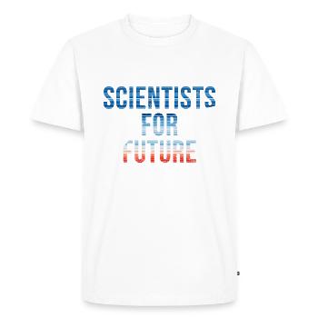 Des scientifiques pour l’avenir | Bandes chauffantes - T-shirt Premium bio Homme - blanc - Devant - Nico (187cm)
