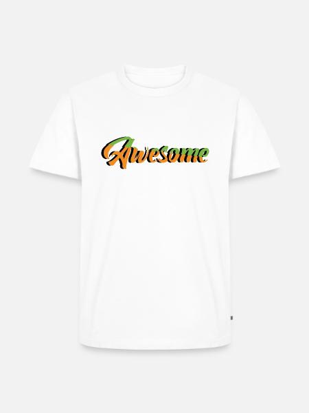 Awesome - Männer Premium Bio T-Shirt - Weiß