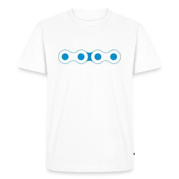 Fixie Kette - T-shirt Premium bio Homme - blanc - Devant - Nico (187cm)