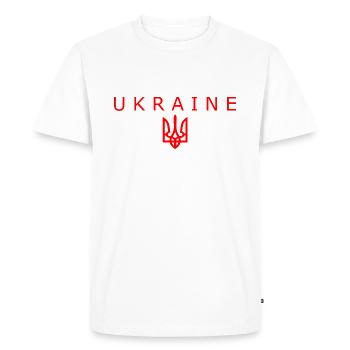 Ukraine - T-shirt Premium bio Homme - blanc - Devant - Nico (187cm)