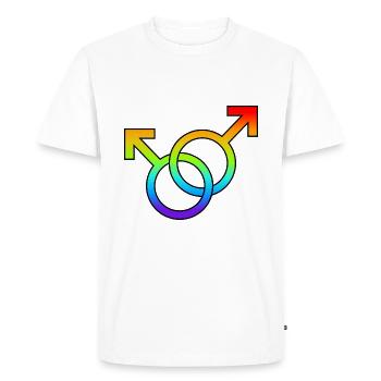 CSD: Égalité et tolérance - T-shirt Premium bio Homme - blanc - Devant - Nico (187cm)