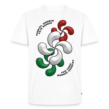 Croix Basques - T-shirt Premium bio Homme - blanc - Devant - Nico (187cm)
