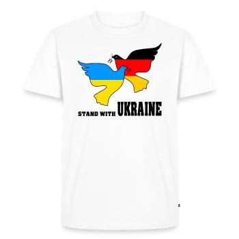 Ukraine - Men's Premium Organic T-Shirt - white - Front - Nico (187cm)