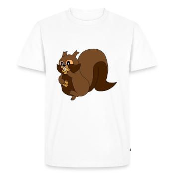 Biscuit écureuil sucré - T-shirt Premium bio Homme - blanc - Devant - Nico (187cm)