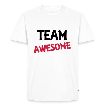 Team Awesome - T-shirt Premium bio Homme - blanc - Devant - Nico (187cm)