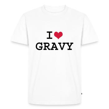 J'aime Gravy - T-shirt Premium bio Homme - blanc - Devant - Nico (187cm)