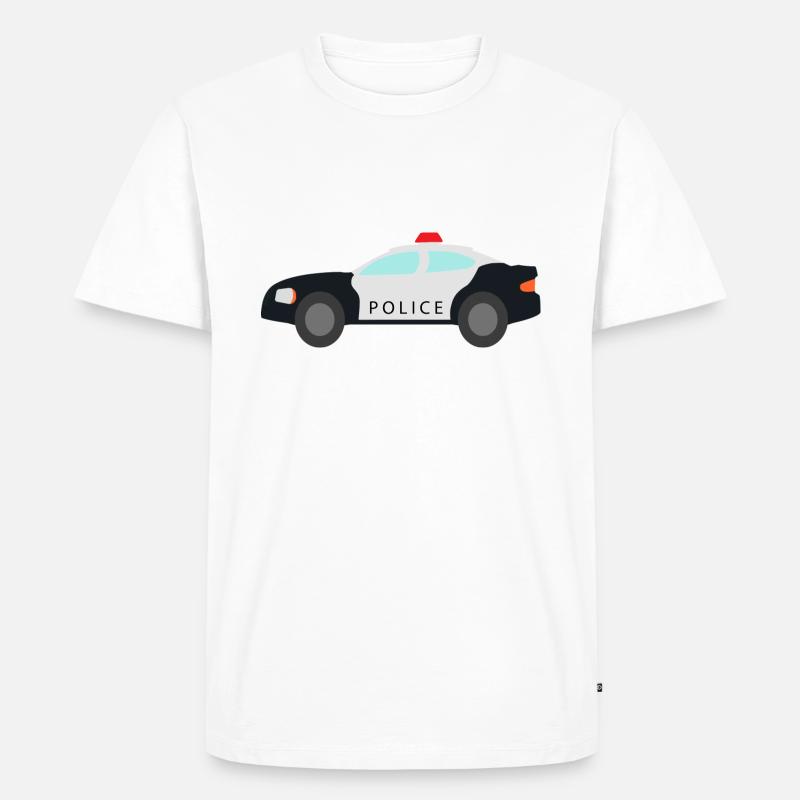 Polizei Auto - Männer Premium Bio T-Shirt - Weiß